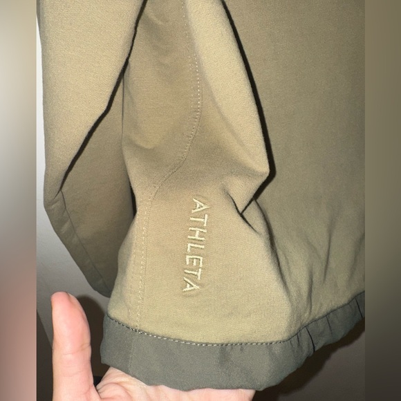 Athleta Green Quarter-Zip Hoodie - Picture 6 of 7